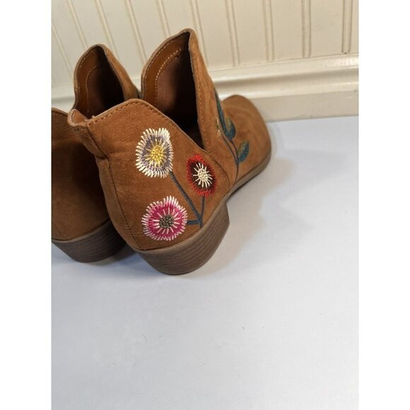 indigo Chanted Ankle Booties Embroidery SIZE 6 - Picture 9 of 16